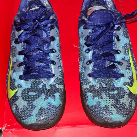 Nike Kids Sneakers in Blue and Neon Green - Picture 1 of 4